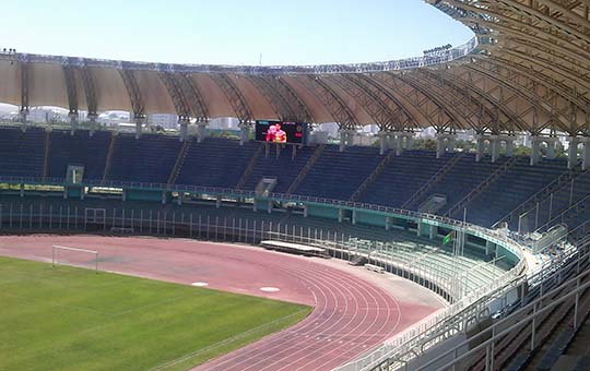 اسکوربرد تمام رنگی استادیوم کپه داغ  کشور ترکمنستا